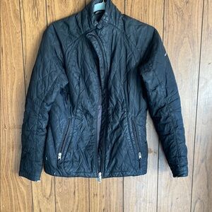 Nike Black Puffer Jacket with Stand-Up Collar